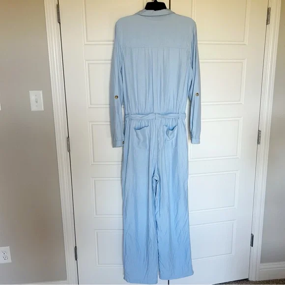 Soft Surroundings Kerry Jumpsuit Blue Size L - Picture 4 of 12